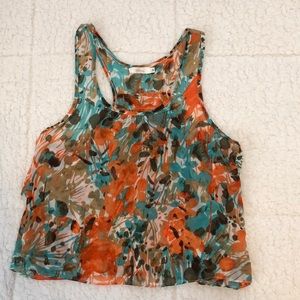 Millau sleeveless crop top, size S, fun colors
